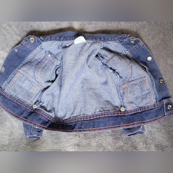 Vintage Turino Kids Blue Denim Jacket 70's - 80's Era FLAWLESS Sz 4 100% Cotton - Picture 9 of 13